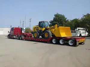 A loader and a trailer